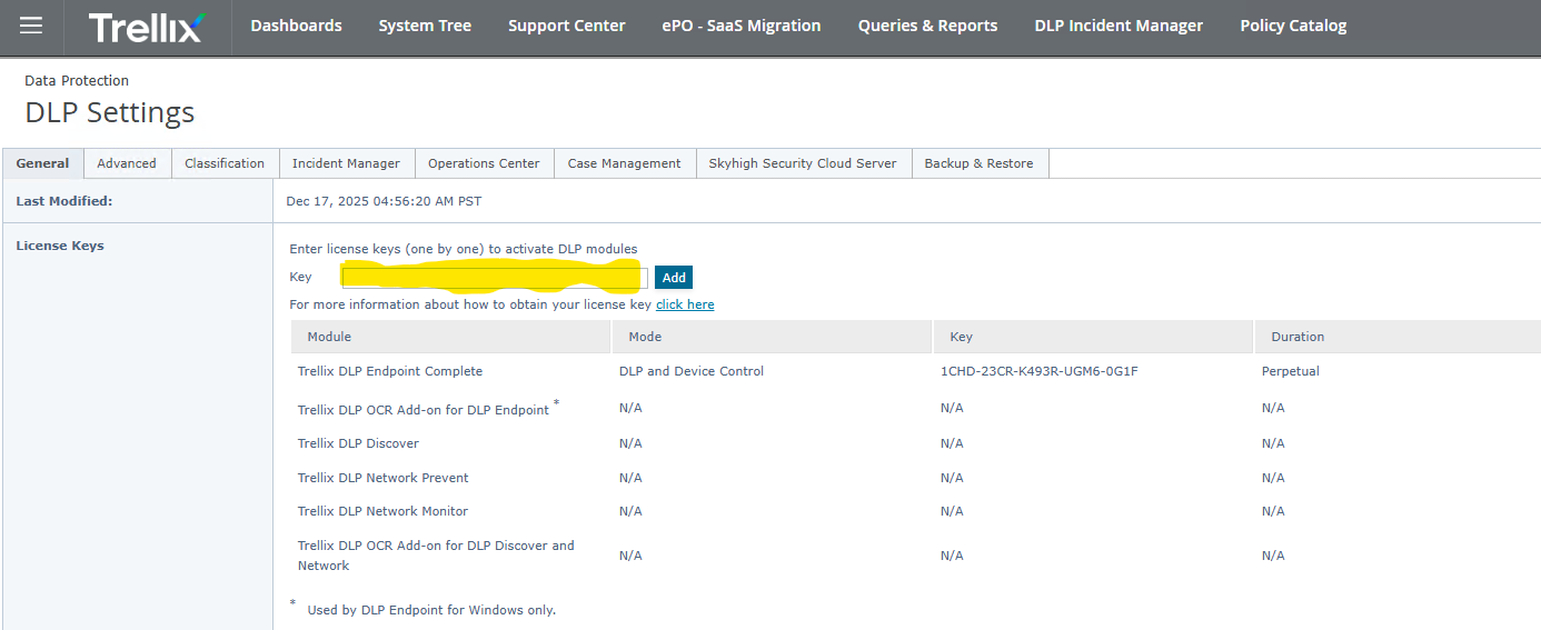 Post-migration validation steps for Trellix Data Loss Prevention Endpoint