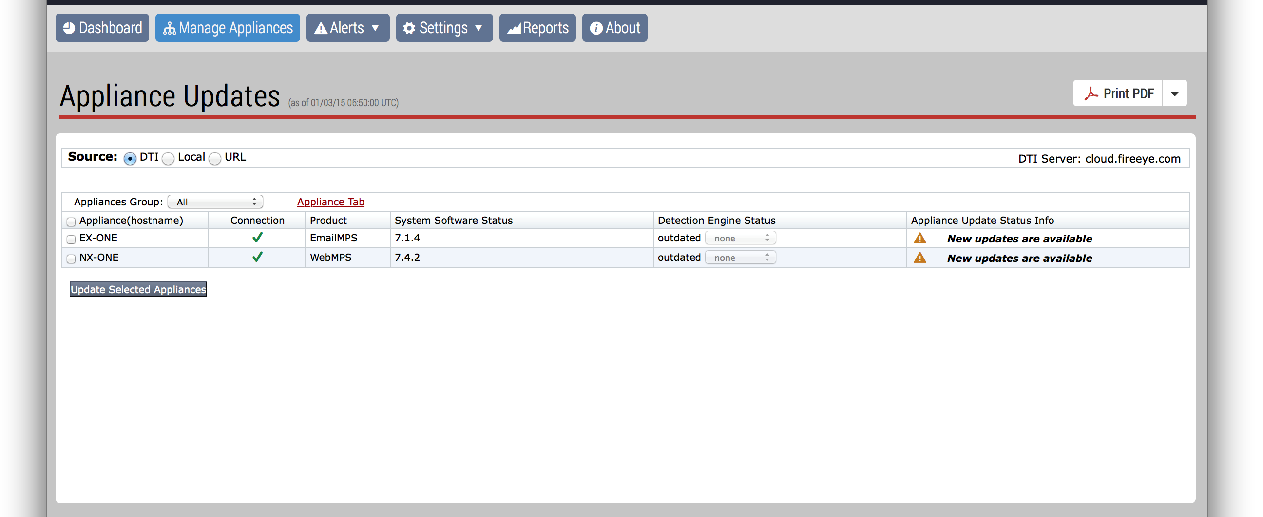 Trellix Central Management System (CMS)-managed appliances ...