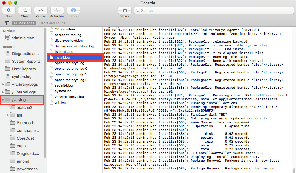 How to obtain log files for troubleshooting OS X Endpoint Security ...